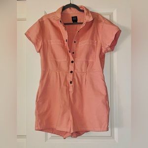 Pink Botton-Up Romper